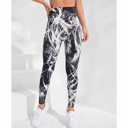 Tie Dye Seamless Leggings Women for Gym Yoga Pants Push Up Workout Sports Leggings  High Waist Tights Ladies Fitness Clothing