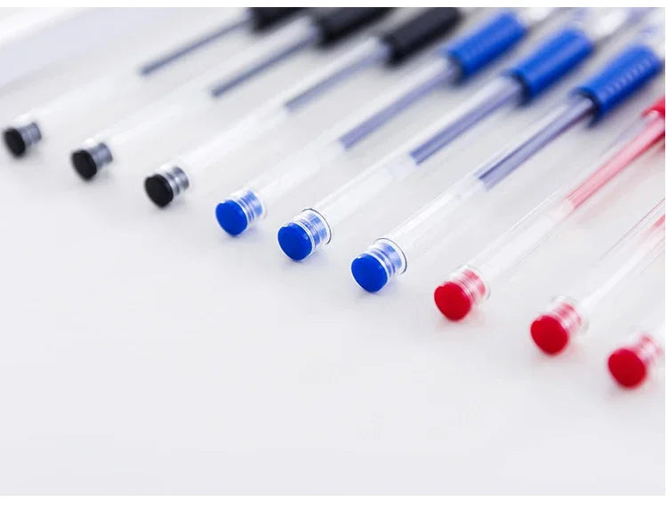 10 Pcs/Set Gel Pens 0.5mm Bullet Tip Ballpoint Pens Black/Blue/Red Ink School Stationery Writing Supplies office accessories