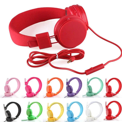 Kids Wired Ear Headphones Stylish Headband Earphones for IPad Tablet Universal Electronics