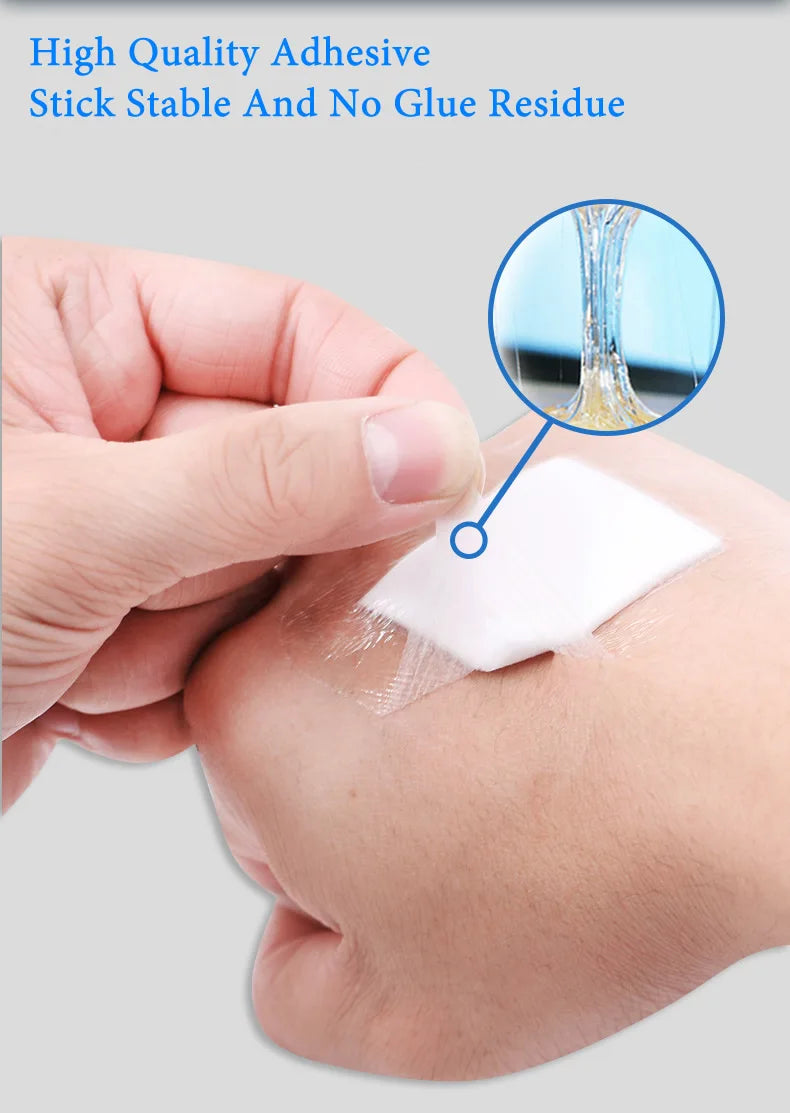 10pcs Sterile Dressing Waterproof Breathable Cushion Adhesive Plaster Wound Hemostasis Sticker First Aid Bandage Emergency Kit