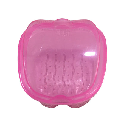 1PC Oral Denture Care Bath Box False Teeth Cleaning Nursing with Hanging Net Container Cleaning False Teeth Bath Case