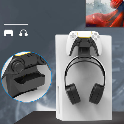 2 in 1 PS5 Controller Charger with Headphone Holder Smart Charging Dock Station  for PS5 Controller