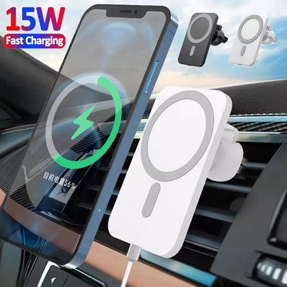 15W Magnetic Wireless Car Charger for MagSafe  iPhone 16 15 14 13 12 Pro Max Samsung Magnet Air Vent Mount Phone Holder Stands