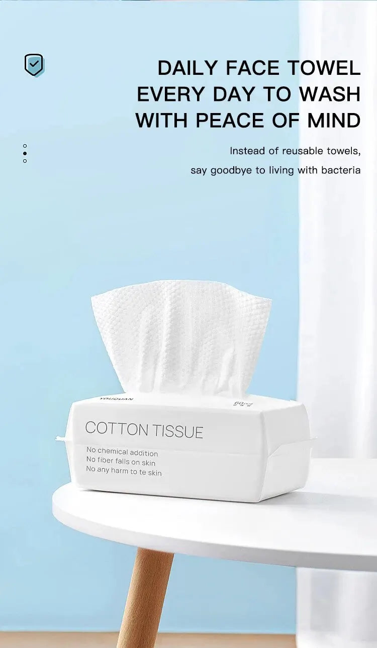 100pcs Disposable Face Wash Towel Extractable Cotton Soft Towel Cotton Beauty Salon Cleansing Face Wipe Towel Towel