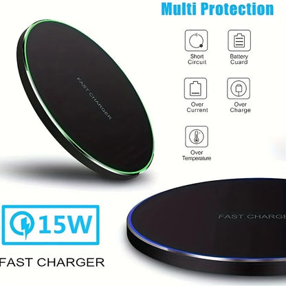 30W Wireless Charger Pad for iPhone 15 14 13 12 Pro Max X Samsung Xiaomi Phone Qi Chargers Induction Fast Charging Dock Station