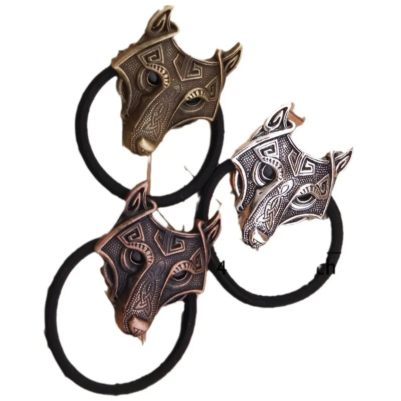 Fashionable And Exquisite New Viking Celtic Wolf Elastic Ponytail Headband Hair Tie For Women Jewelry Accessories Wholesale