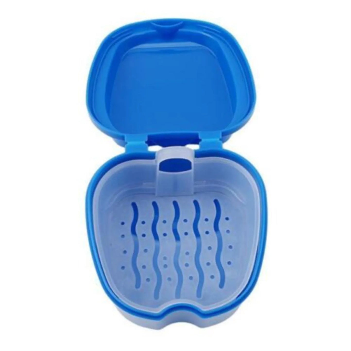 1PC Oral Denture Care Bath Box False Teeth Cleaning Nursing with Hanging Net Container Cleaning False Teeth Bath Case