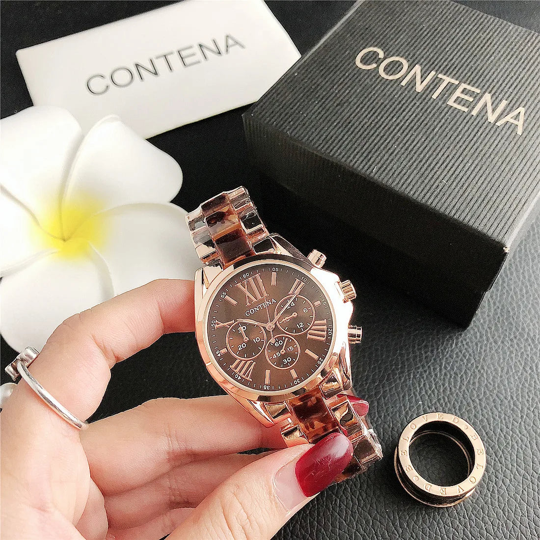 CONTENA 2023 Top Brand Luxury Watches for Women Fashion Creative Steel Bracelet Women's Watches Ladies Quartz Watch Reloj Mujer