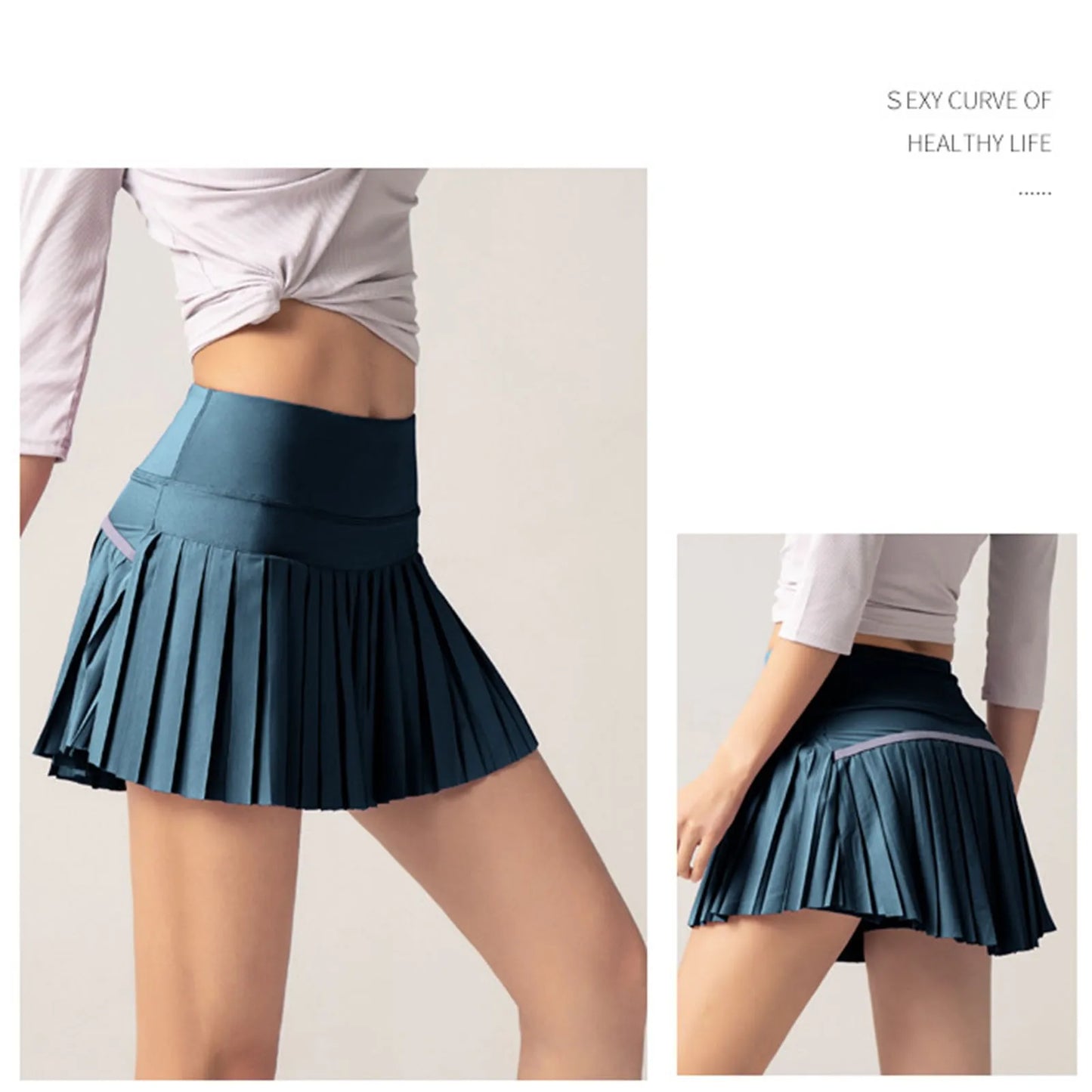 Cloud Hide Women Sports Tennis Skirts Golf Skirt Fitness Shorts High Waist Athletic Running Short Quick Dry Sports Skort Pocket