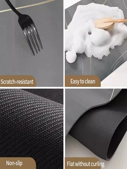 Absorbent coffee mat solid color placemat kitchen cutlery drying mat bottle cutlery placemat floor carpet Cup and bowl drain pad