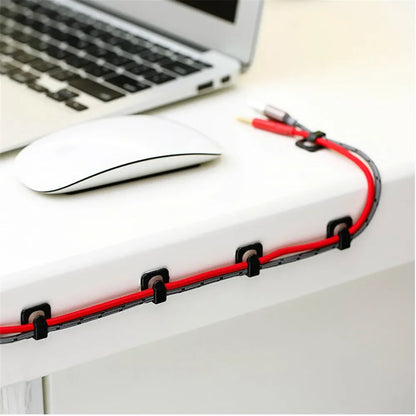 18pcs Usb Organizer Cables Desk Cable Holder Self-adhesive Cable Clip Cord Holder Cable Winder Wire Clips Office Accessories