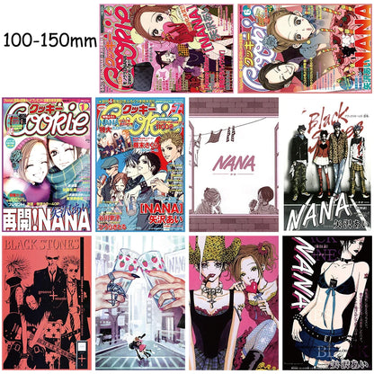 10 PCS Hot Anime Nana Poster Sticker Harajuku Nostalgia Gift Wall Coffee Laptop Luggage Skateboard For Living Kids Room Card