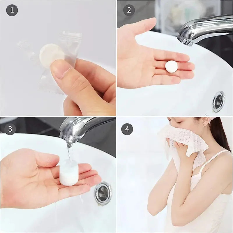 30pcs Mini Compressed Towels Portable Disposable Face Towel Perfect for Beauty Salon,Travel, Travel Essentials