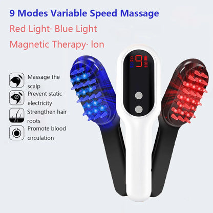 Alwafore Head Massage Comb Anti Hair Loss Infrared Hair Growth Comb Scalp Massager Red Light Treatment Head Scalp Massage