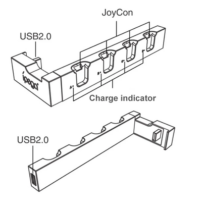 NEW COLOR Charger JoyCon for Nintendo Switch oled 4 in 1 Controller Dock Station Holder for Nintendo Switch Joy-Con Charging