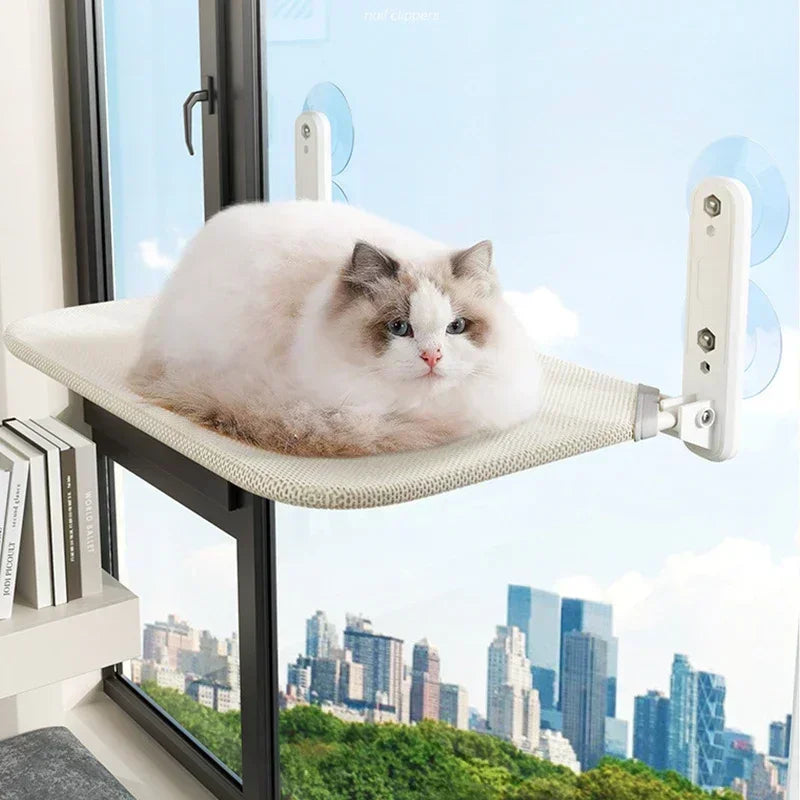 1 Pcs Foldable Cat Hammock Window Breathable Cloth Windowsill Cat Bed Capacity of 10KG Cat Litter Cat Accessories Cat Supplies