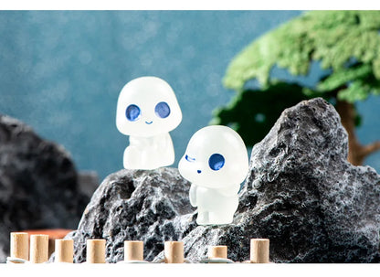 10PCS Miniaturas Árvore Elfo Bebê Resina Brilham À Noite Micro Decorações de Paisagem Luminosa Alienígena ET Fada Jardim Acessórios