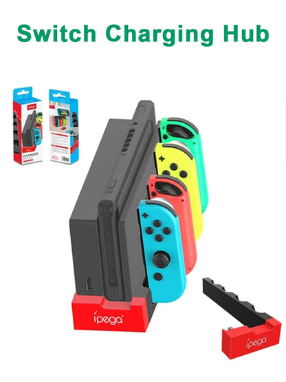 for Nintendo Switch JoyCon Charging Dock Hub USB Controller Charger Dock Stand Station Holder Switch NS JoyCon Game Charging Hub