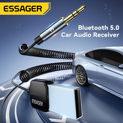 Essager USB Bluetooth Aux Adapter Dongle USB To 3.5mm Jack Audio Wireless Handsfree Kit For Car Stereo Receiver USB Transmitter