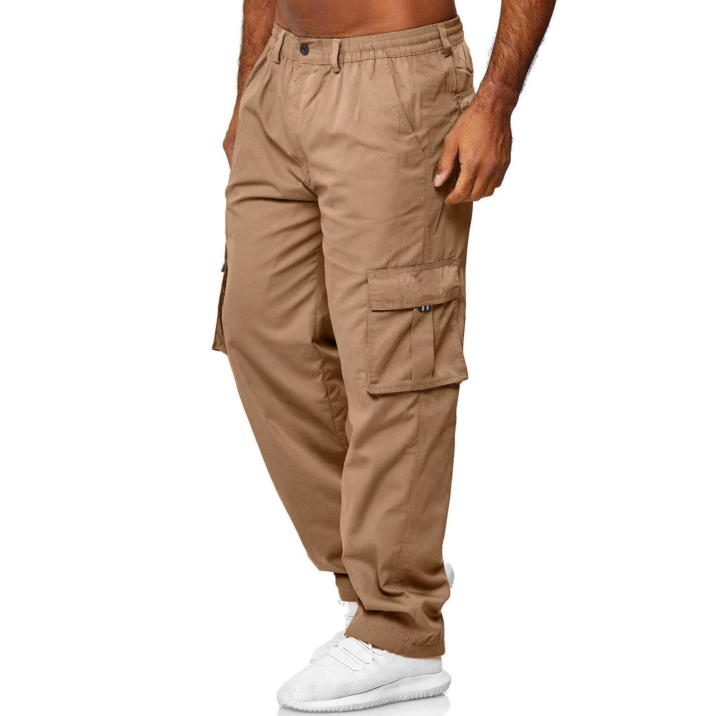 Calças de moletom masculinas, calças cargo jogger, casuais, multibolsos, calças táticas militares, calças cargo táticas, calças largas masculinas