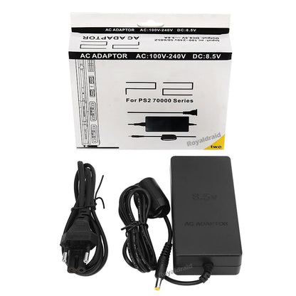 NEW Power Supply For PS2 Replacement AC Adapter Charger Cable Cord 100‑240V DC 8.5V for PS2 Slim 70000 Console EU Plug / US Plug