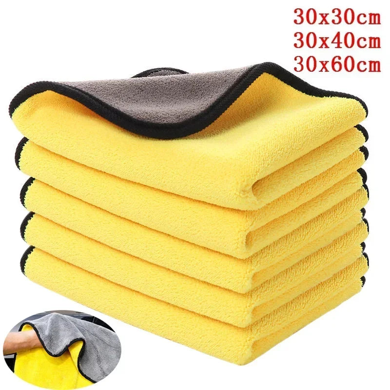 Car Body Cleaning Wipe Rag Water Absorption Drying Cloth Car Microfiber Washing Towels Soft  Double Layer Thicken