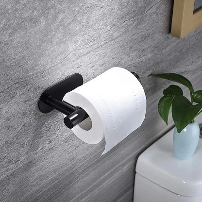 Adhesive Toilet Paper Holder Kitchen Roll Towel Rack Napkin Dispenser Absorbent Stand Tissue Hanger Bathroom Accessories