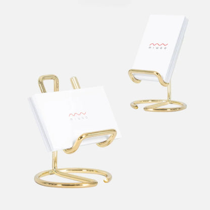 Porta-cartões fofo, organizador de papel de metal dourado, clipe de fichário, exibição, escritório, negócios para homens e mulheres, moda, desktop, decorativo