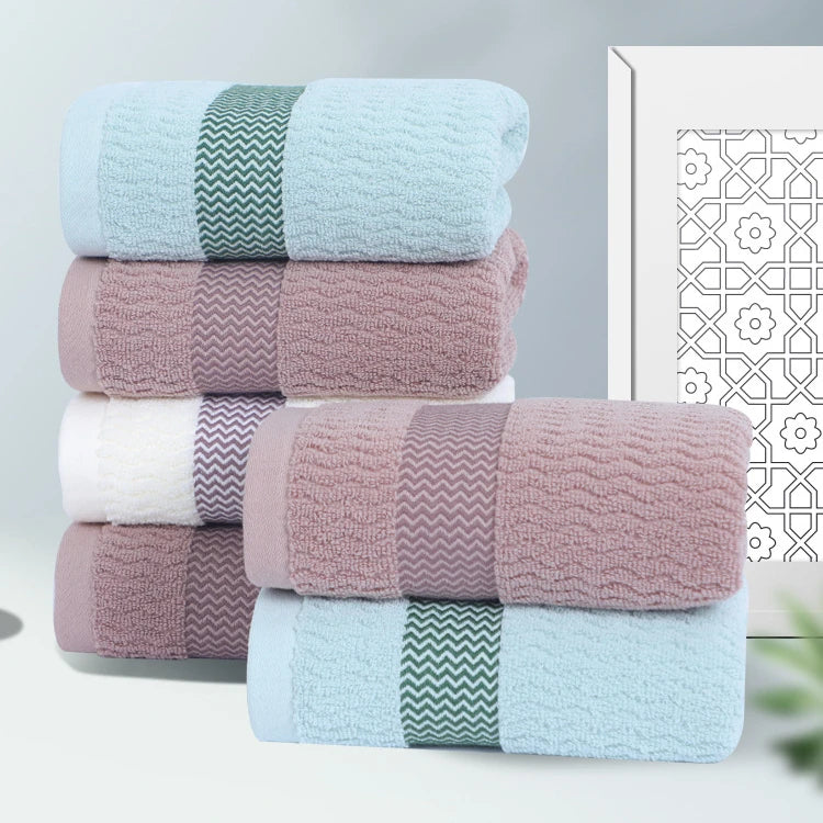 2 Towels Thickened Absorbent Towel Pure Cotton Quick Absorbent Soft Quick Dry Thickened Face TowelSize@@See below for Size Descr