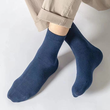 5 Pairs Mens Classic Trendy Socks Soft Breathable Mid-Tube Crew Sock Casual Comfortable Casual Business Male Sox High Quality