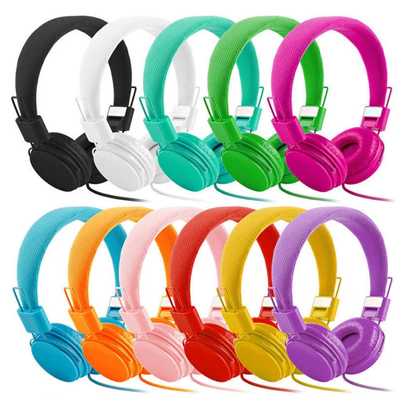 Kids Wired Ear Headphones Stylish Headband Earphones for IPad Tablet Universal Electronics