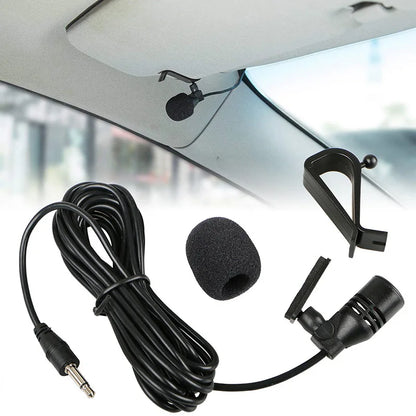 Car Audio Microphone 3.5mm Clip Jack Plug Mic Stereo Mini Wired External Microphone For Auto DVD Radio 2/3m Long Professionals