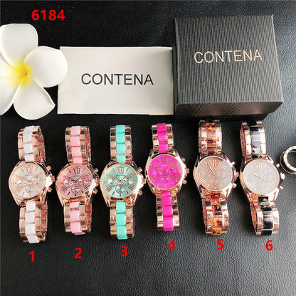 CONTENA 2023 Top Brand Luxury Watches for Women Fashion Creative Steel Bracelet Women's Watches Ladies Quartz Watch Reloj Mujer