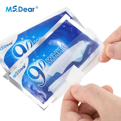 9D Teeth Whitening Stickers Mint White Teeth Gel Tooth Whitener Strips Teeth Yellow Smoke Stains Tea Stains Oral Hygiene Care