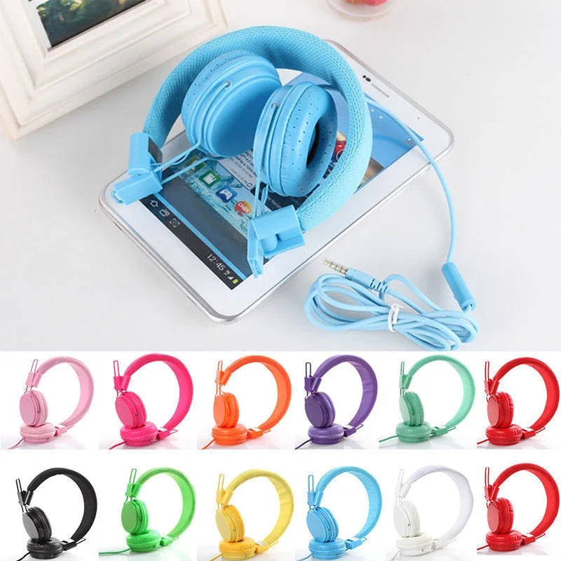 Kids Wired Ear Headphones Stylish Headband Earphones for IPad Tablet Universal Electronics