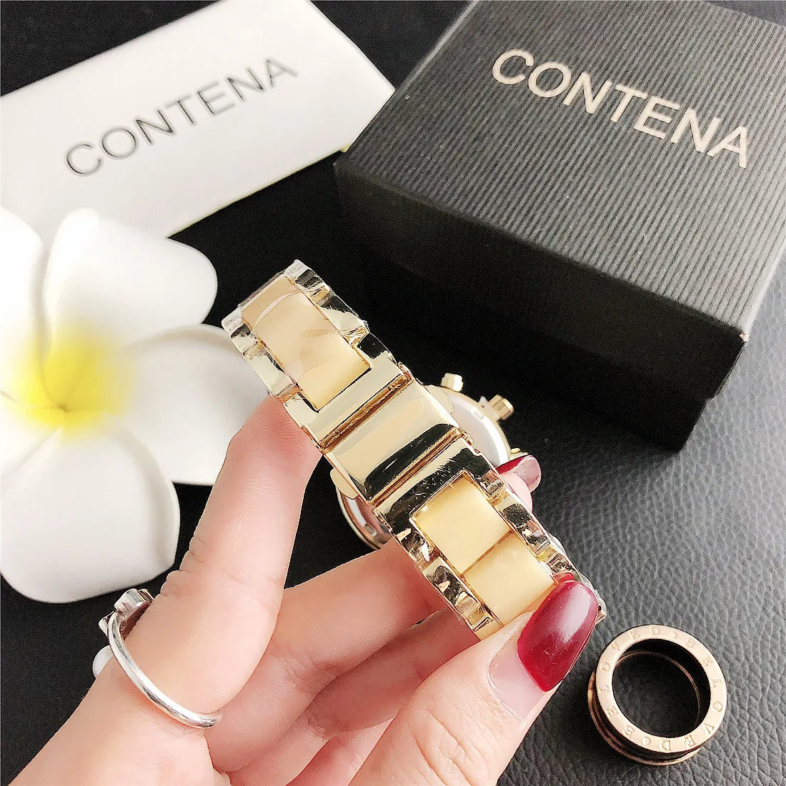 CONTENA 2023 Top Brand Luxury Watches for Women Fashion Creative Steel Bracelet Women's Watches Ladies Quartz Watch Reloj Mujer