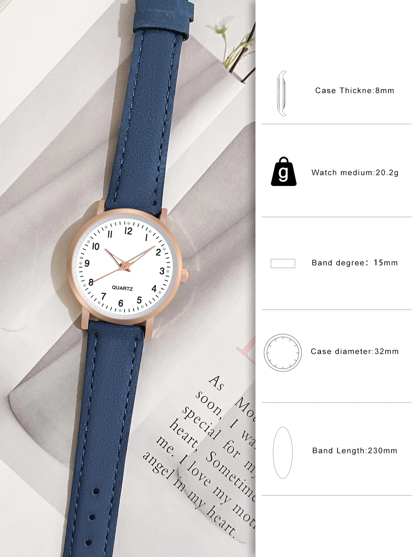 Fashion Watch For Women Leather Quartz Watches Ladies Luxury Back Light Wristwatch Clock relogio feminino