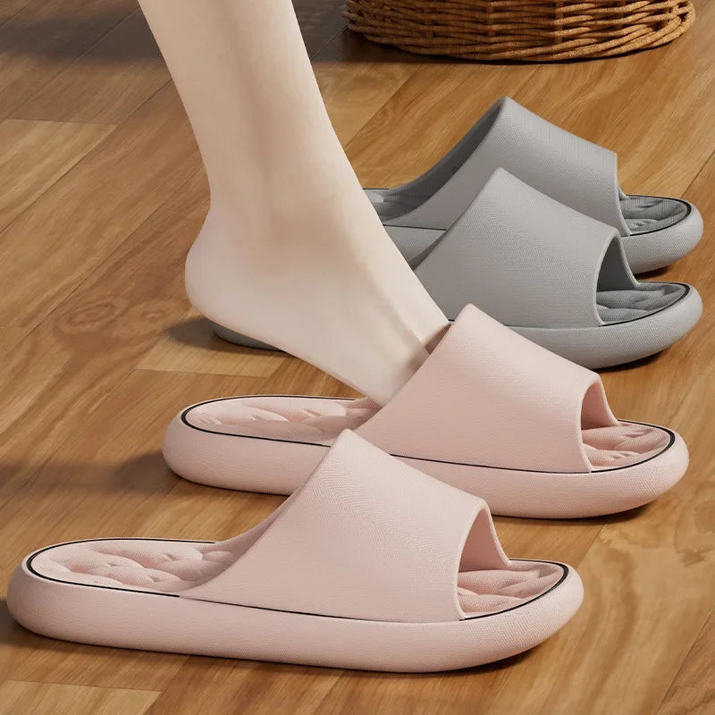 Thick Platform Bathroom Home Slippers Women Fashion Soft Sole EVA Indoor Slides Woman Sandals 2024 Summer Non-slip Flip Flops