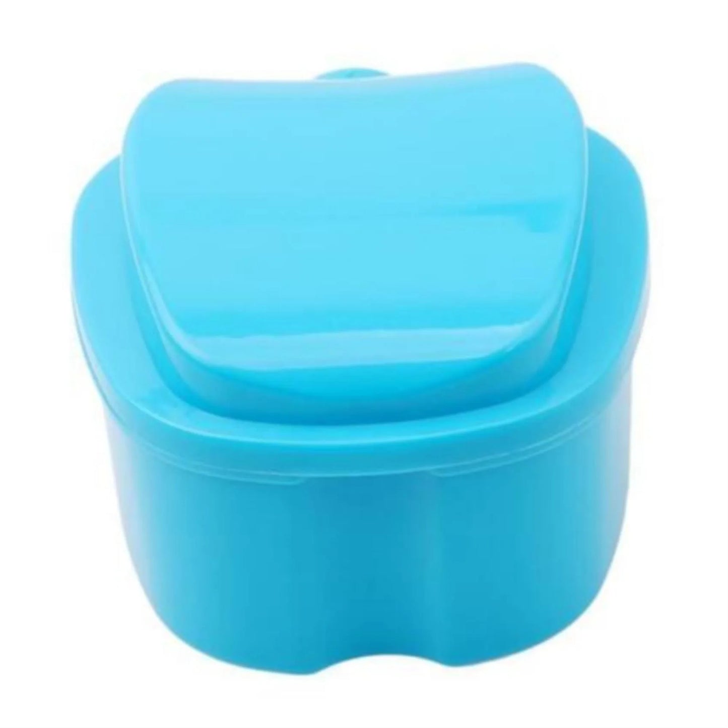 1PC Oral Denture Care Bath Box False Teeth Cleaning Nursing with Hanging Net Container Cleaning False Teeth Bath Case