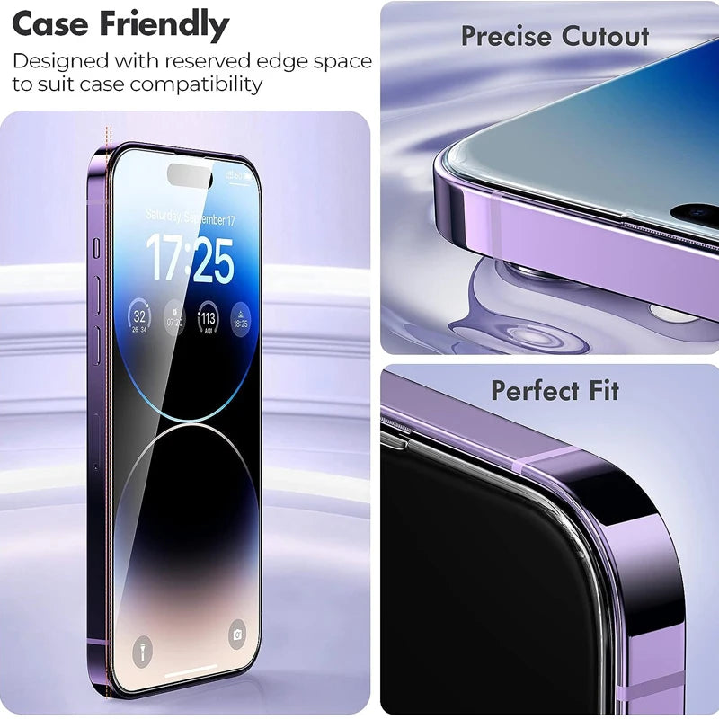 Tempered Glass for iPhone 14 Pro 15 16 13 12 11 pro max screen protector for iphone 15 pro mica for iphone 13 14 pro glass film