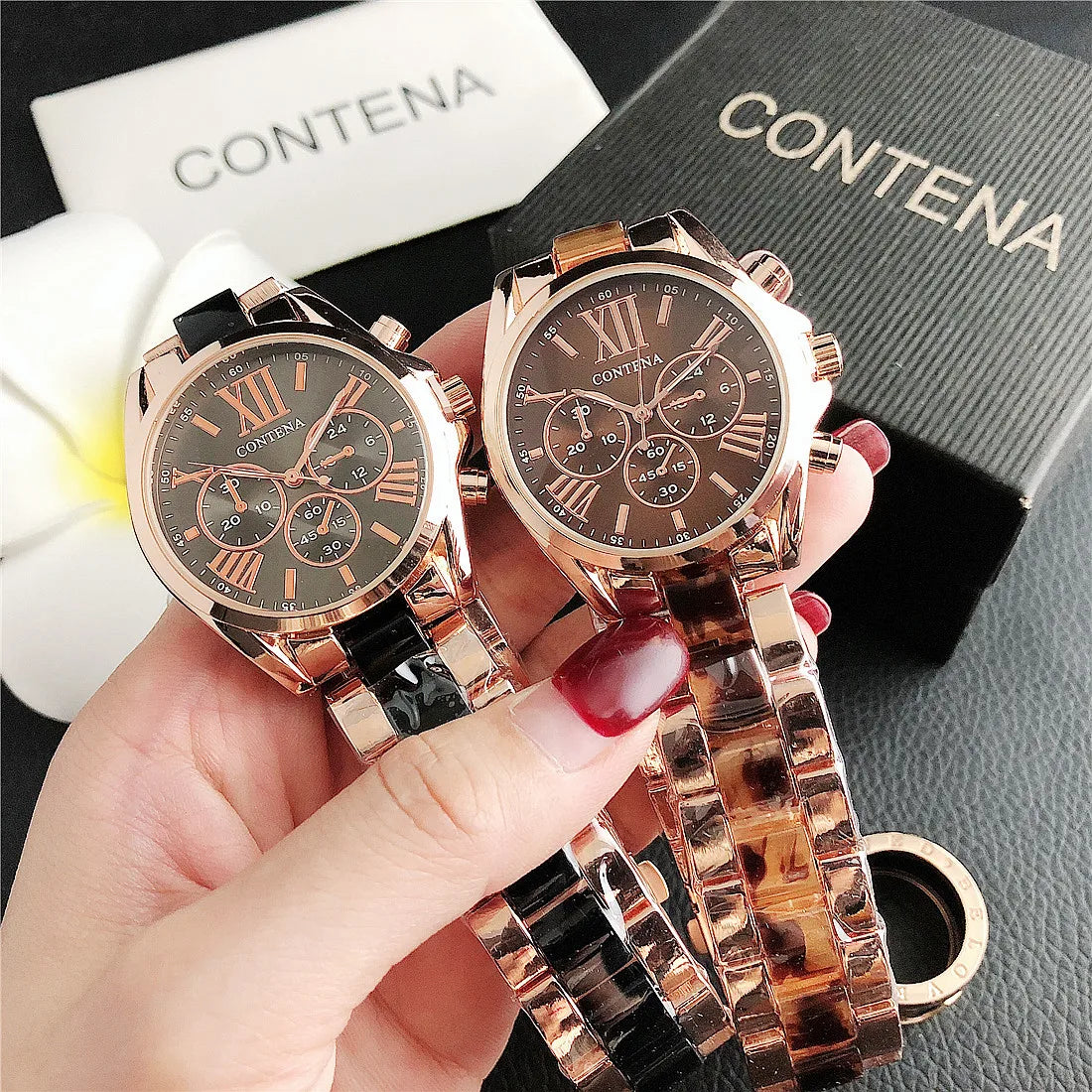 CONTENA 2023 Top Brand Luxury Watches for Women Fashion Creative Steel Bracelet Women's Watches Ladies Quartz Watch Reloj Mujer