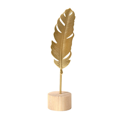 Nordic Gold Ginkgo Leaf Crafts Folhas Escultura Luxo Sala de estar Decoração Acessórios Decoração para casa Escritório Desktop Ornamentos