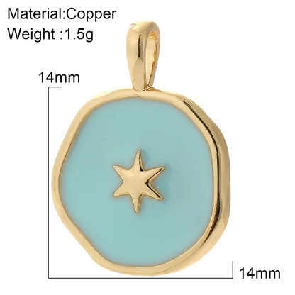 Cute Heart Flower Evil Blue Eye Necklace For Women Gold Color Boho Sun Star Dije Diy Pendant Stainless Steel Chain High Quality