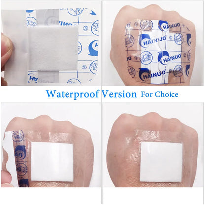 10pcs Sterile Dressing Waterproof Breathable Cushion Adhesive Plaster Wound Hemostasis Sticker First Aid Bandage Emergency Kit