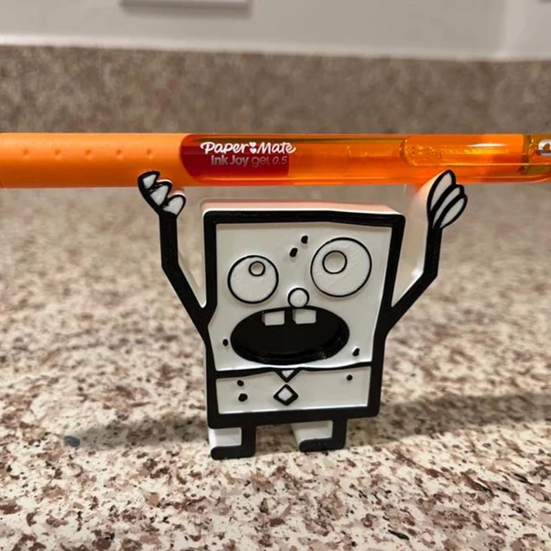 3D printed pencil holder DoodleBob Pencil holder Office Desk Pen Holder Office Desk Organizer Office Decor pen Rack