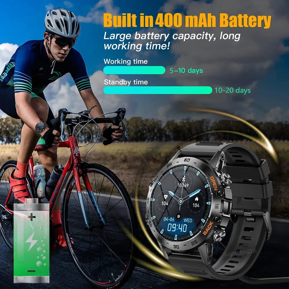 MEVADEN Steel 1.39 Bluetooth Call Smart Watch Men Sports Fitness Tracker Watches IP67 Waterproof Smartwatch for Android IOS MD52