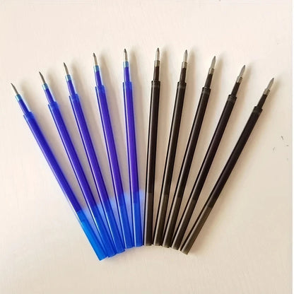 23pcs/set 0.5mm Large Capacity Ink Erasable Gel Pen with Refill Set Office Writing Stationery Black/Blue Magic Ink Erasable Pen