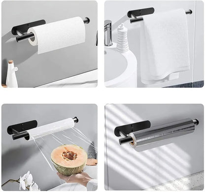 Adhesive Toilet Paper Holder Kitchen Roll Towel Rack Napkin Dispenser Absorbent Stand Tissue Hanger Bathroom Accessories