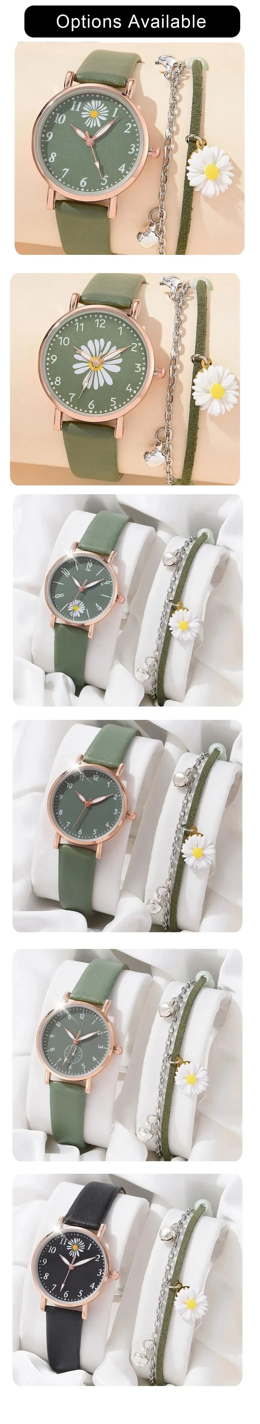 New Watch for Women Dress Romantic Bracelet WristWatch Fashion Ladies Leather Quartz Watch Clock Women Montre Femme