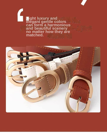 Luxury Belt For Women Pin Buckle Metal Adjustable High Quality Waistband Jeans Girl Fashion Lady Girdle Designer Trend Belts New